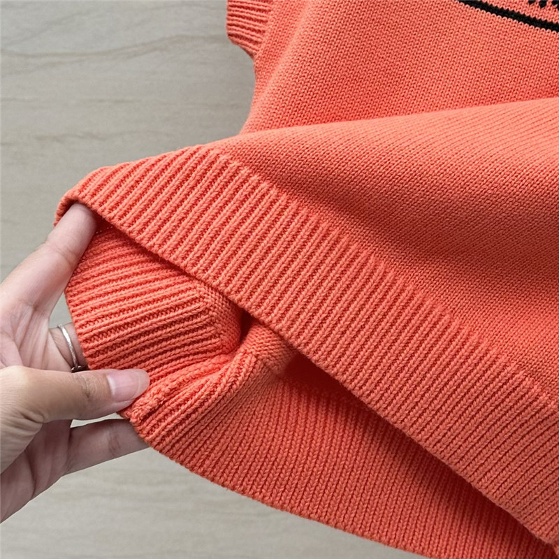 D10r logo sleeveless knit top in orange
