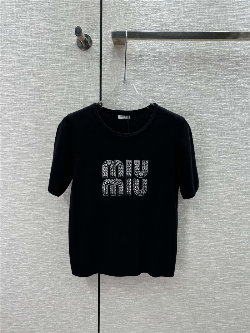 M1um1u knitted short-sleeved replica clothing
