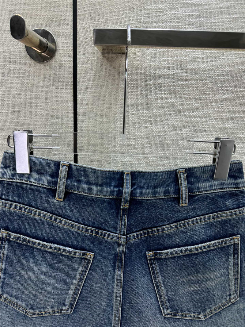 Ce1i*e high waist denim shorts replica clothing sites