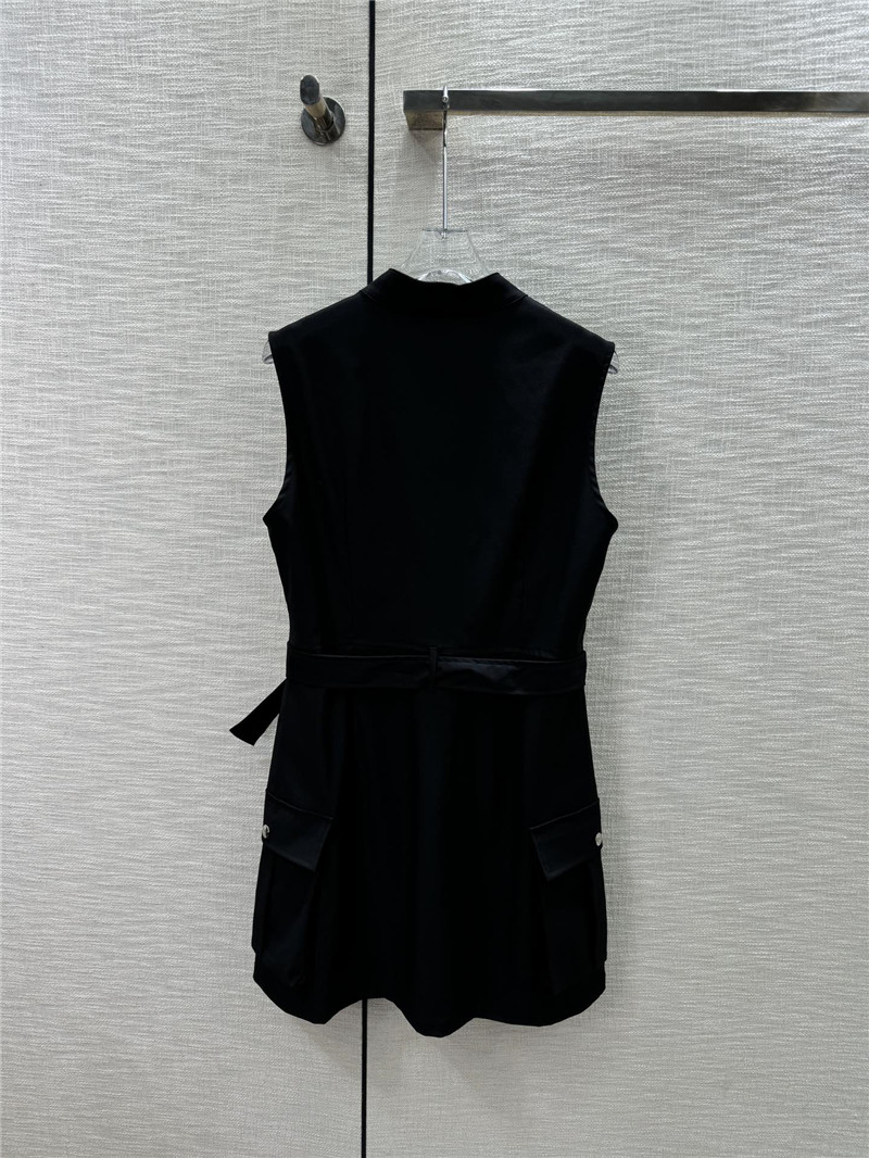 Pra*a stand collar sleeveless zip dress replica d&g clothing