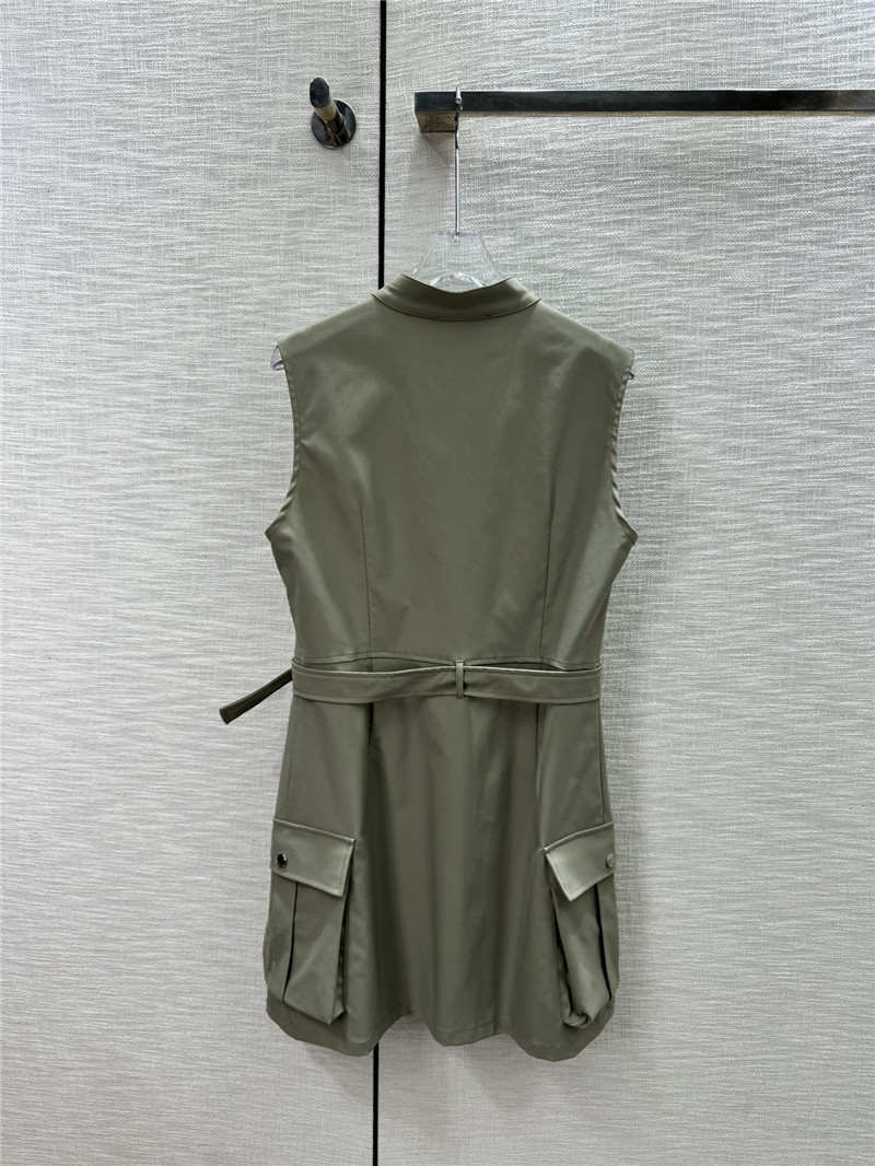 Pra*a stand collar sleeveless zip dress replica d&g clothing