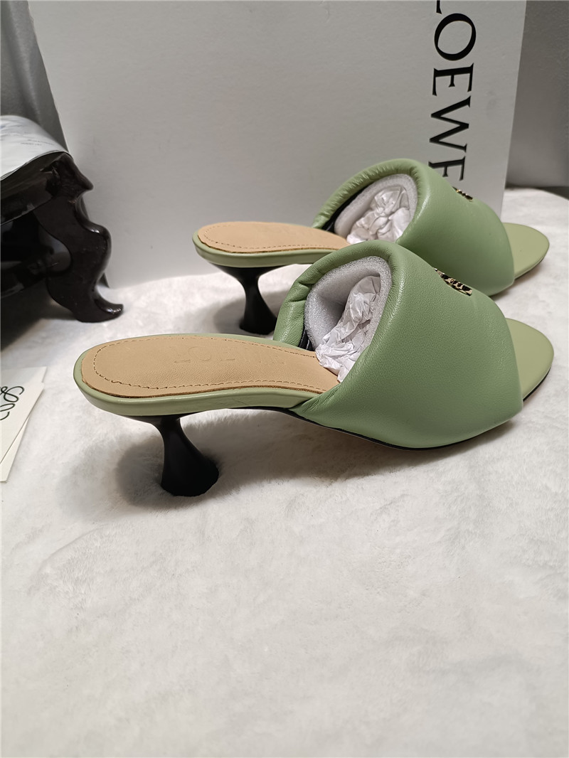 L0ew* anagram medallion kitten-heel mules