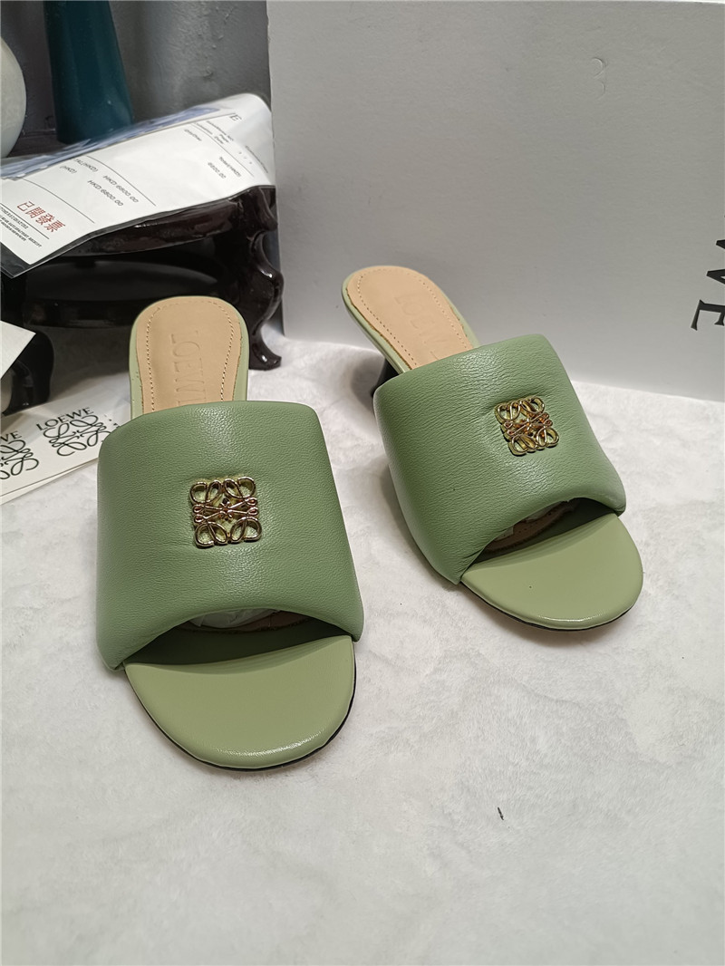 L0ew* anagram medallion kitten-heel mules
