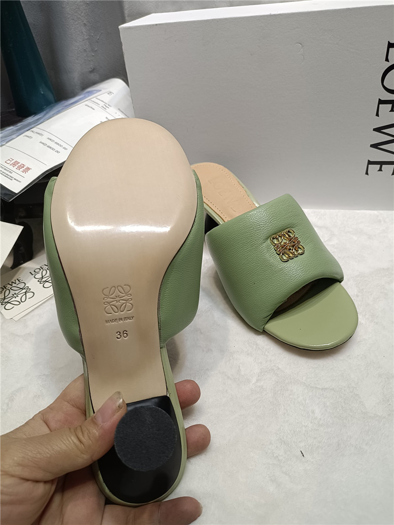 L0ew* anagram medallion kitten-heel mules