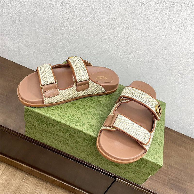 Gvc*1 gg canvas crystal-embellished sandals in beige