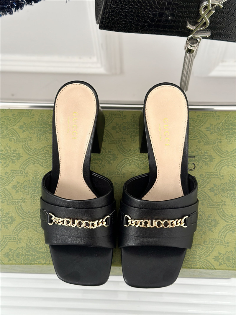 Gvc*1 signoria leather slide sandal black