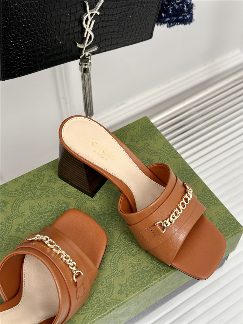 Gvc*1 signoria slide sandal brown leather