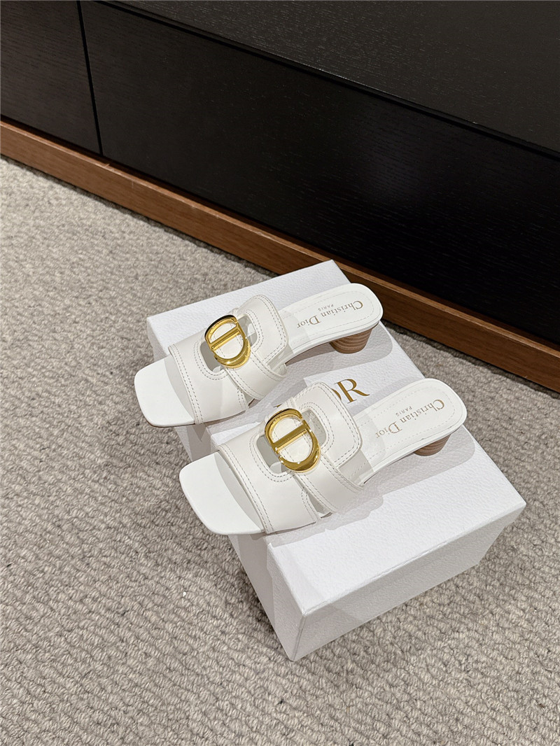 D10r 30 montaigne heeled slide white