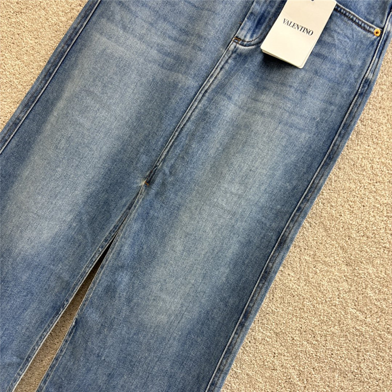 Va1e*ntin0 double v pocket denim skirt replica designer clothes