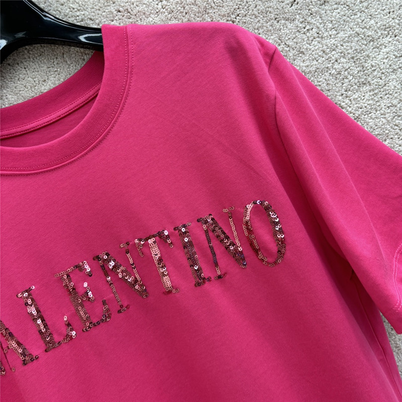 Va1e*ntin0 letter sequin t-shirt replica d&g clothing