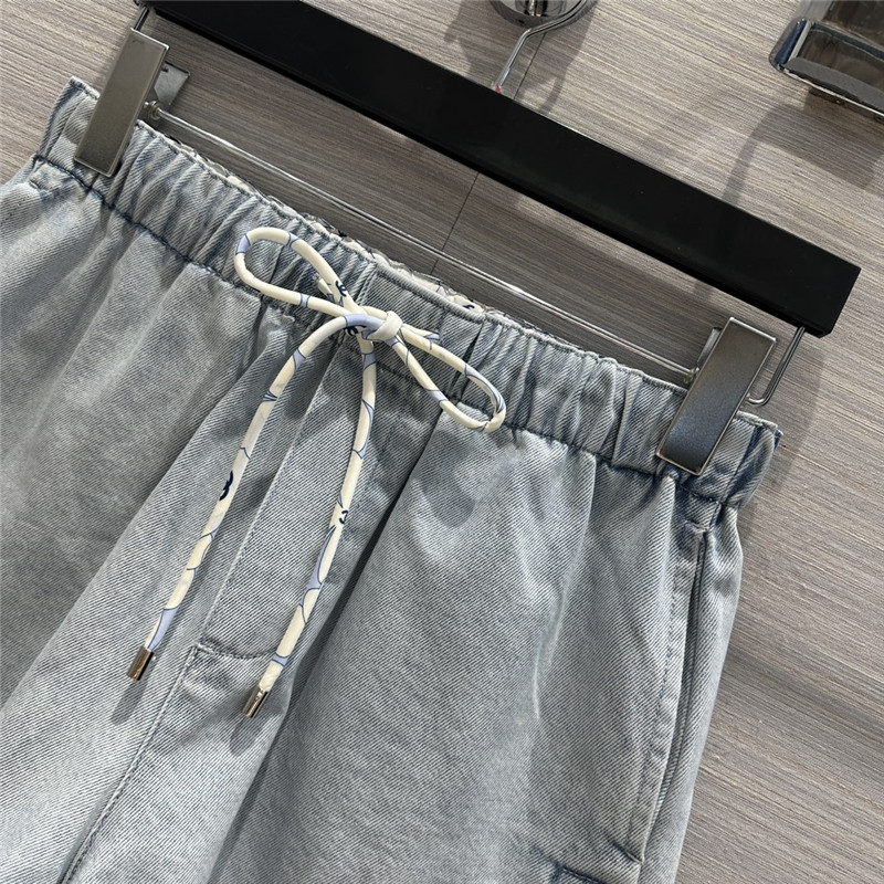 Ch**el denim blue jeans suit replica designer clothes