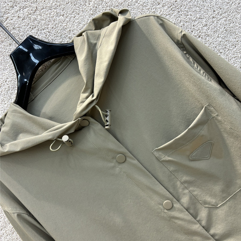 Pra*a hooded trench shirt replica d&g clothing