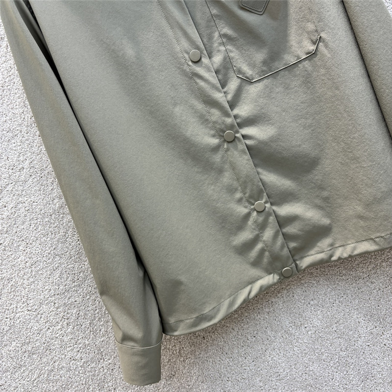 Pra*a hooded trench shirt replica d&g clothing