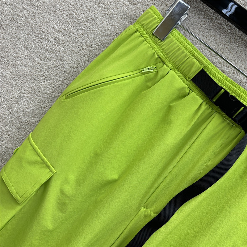Pra*a functional buckle cuff casual pants replica clothing