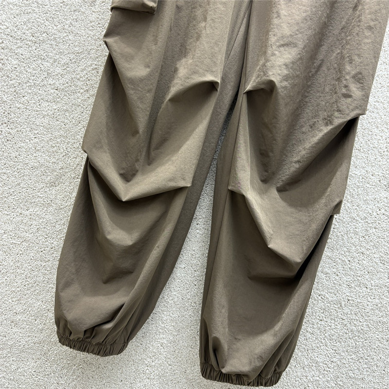 Pra*a functional buckle cuff casual pants replica clothing