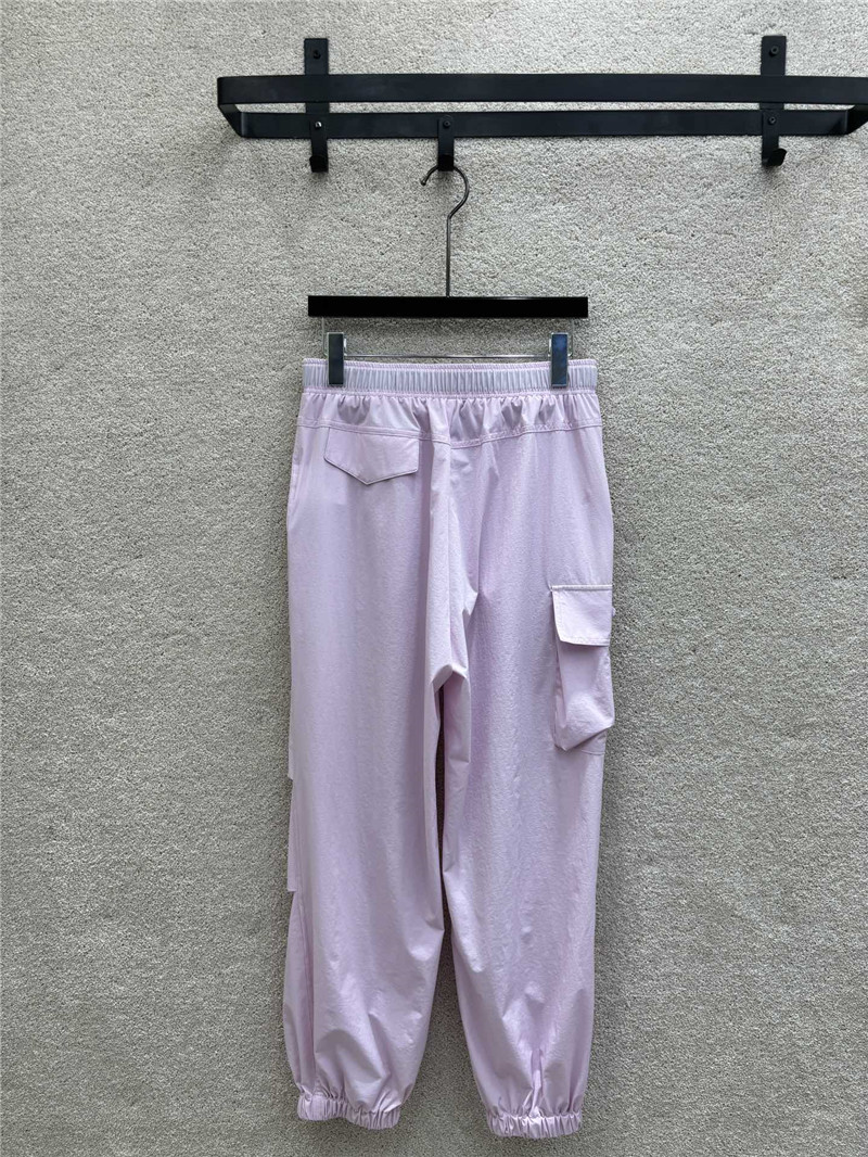 Pra*a functional buckle cuff casual pants replica clothing