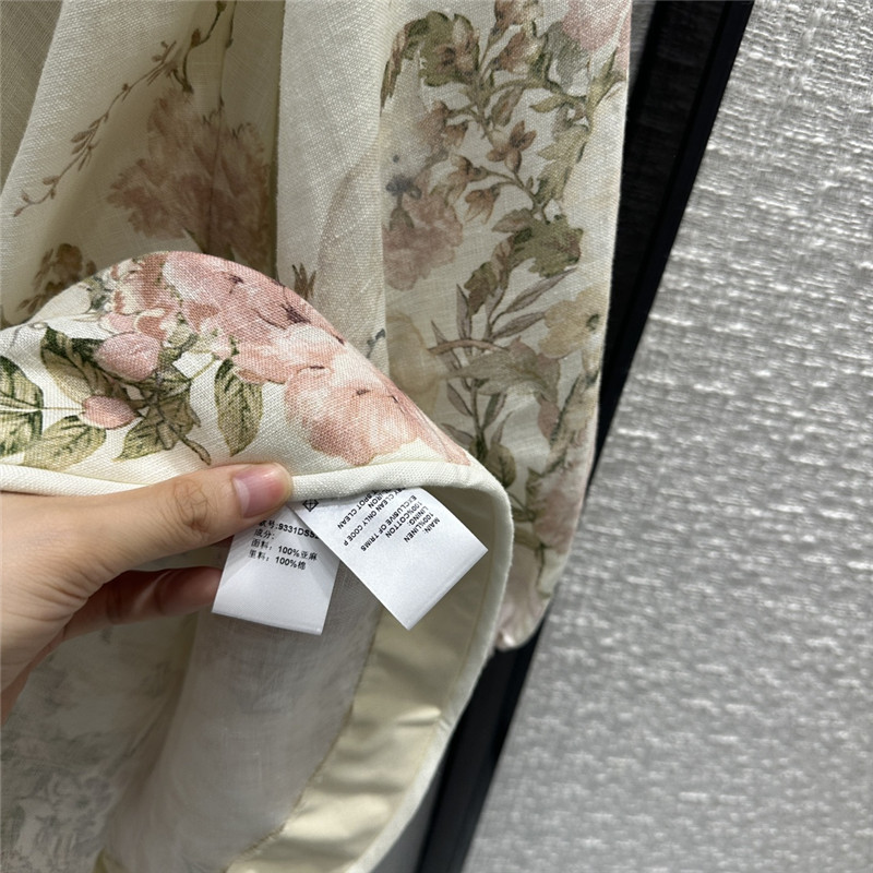 zimm cream floral deep v neck dress replica designer clothes