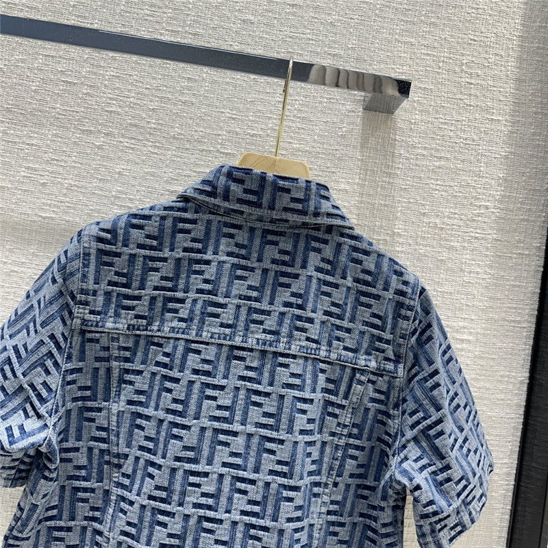 F**di short sleeve denim jacket short coat replica clothes