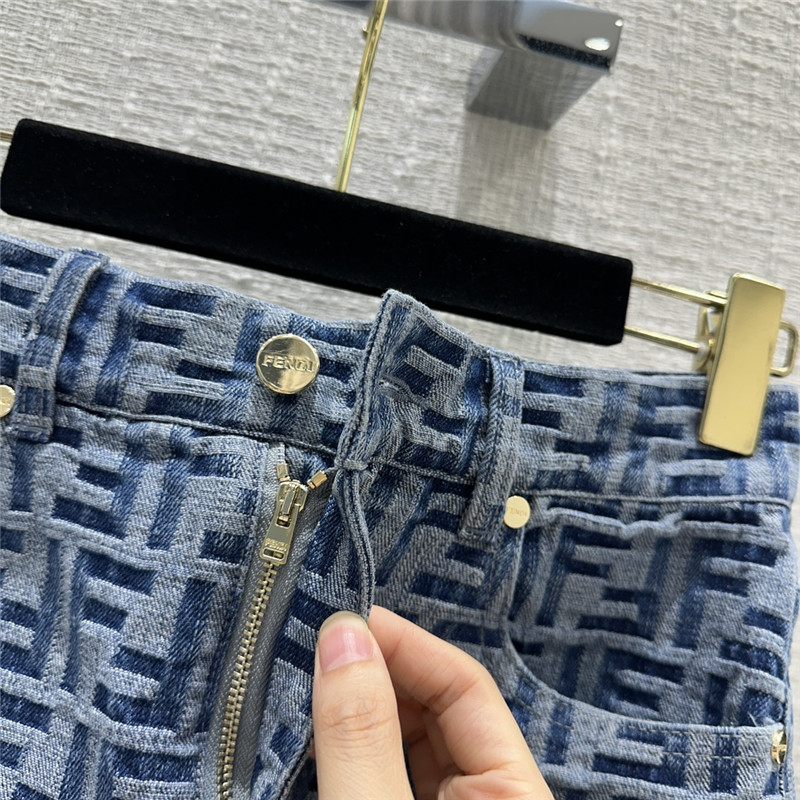 F**di denim skirt cheap replica designer clothes