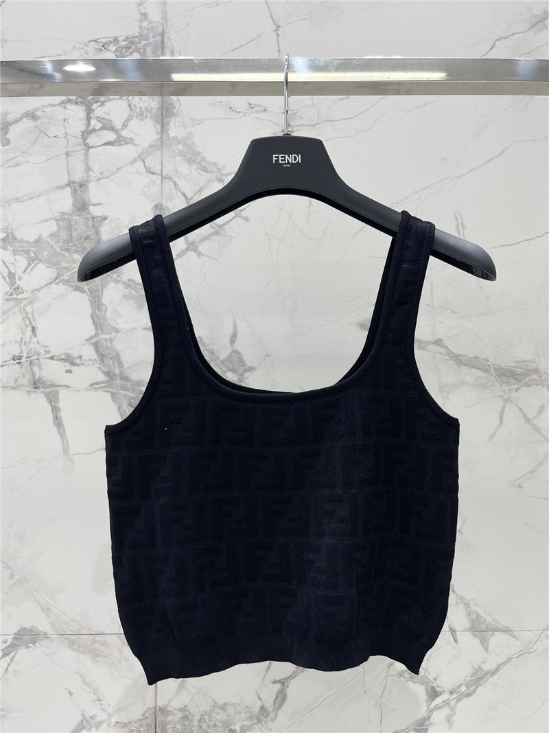 F**di double f letter knitted vest replicas clothes