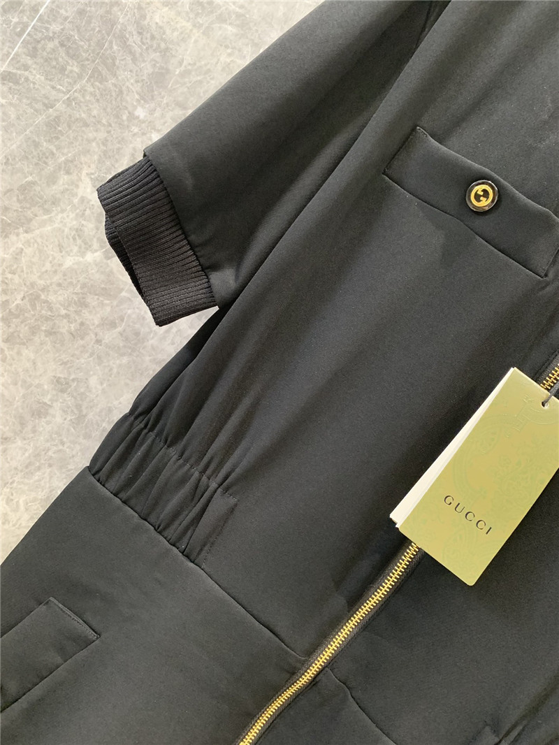 Gvc*1 zipper black short sleeve dress replica clothing