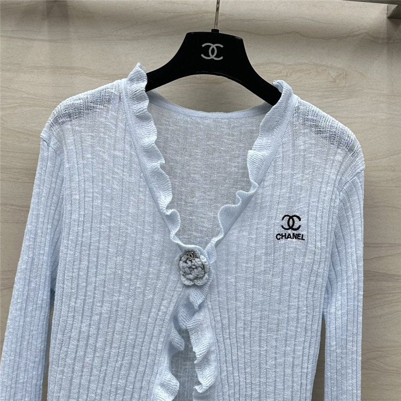 Ch**el knitted cardigan + vest set replica clothes