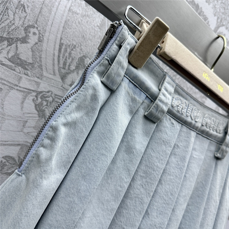 M1um1u embroidered denim skirt replica d&g clothing