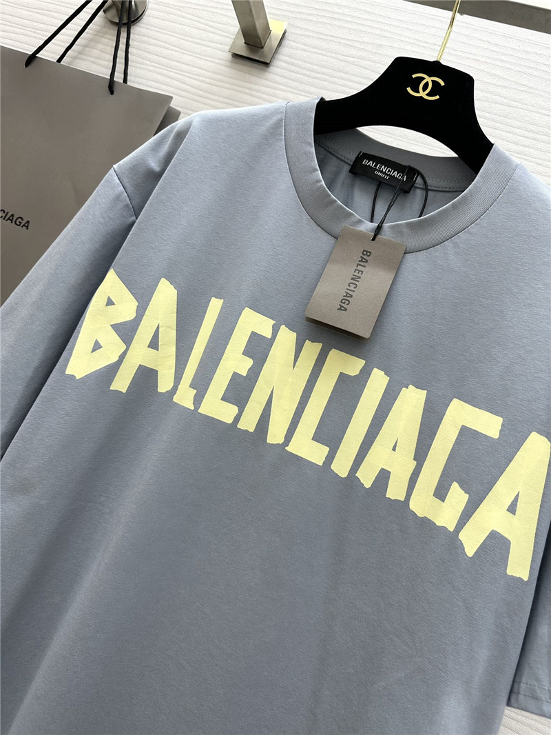 Ba1en*iaga tape haze blue short sleeve t-shirt replica clothes