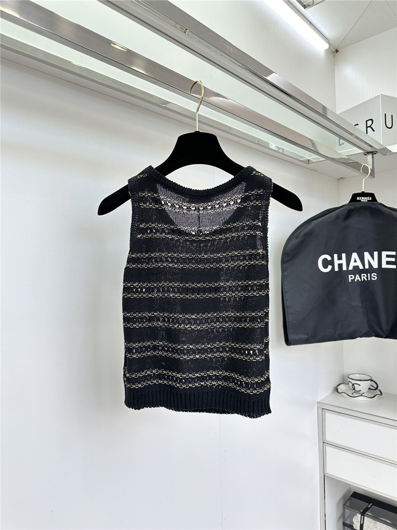 Ch**el hollow knit vest replica designer clothes