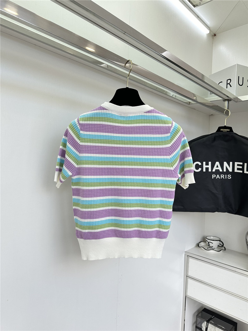 Ch**el crew neck short sleeve sweater replica d&g clothing