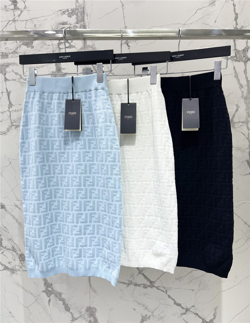 F**di jacquard high waist hip skirt replica designer clothes