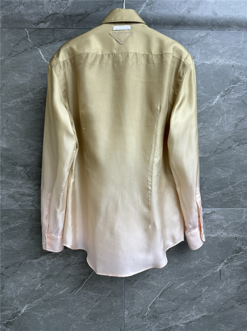 Pra*a gradient silk shirt gradient silk shirt