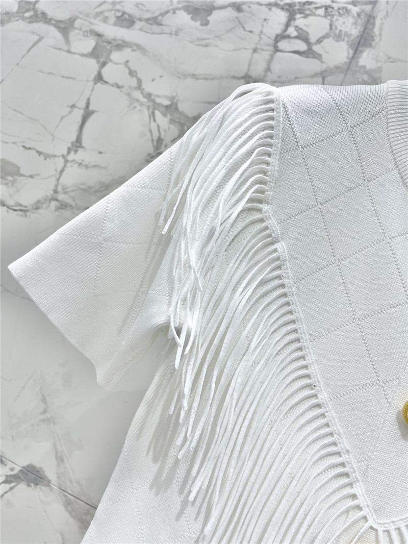 Balmain round neck button-down knit dress replica clothing sites