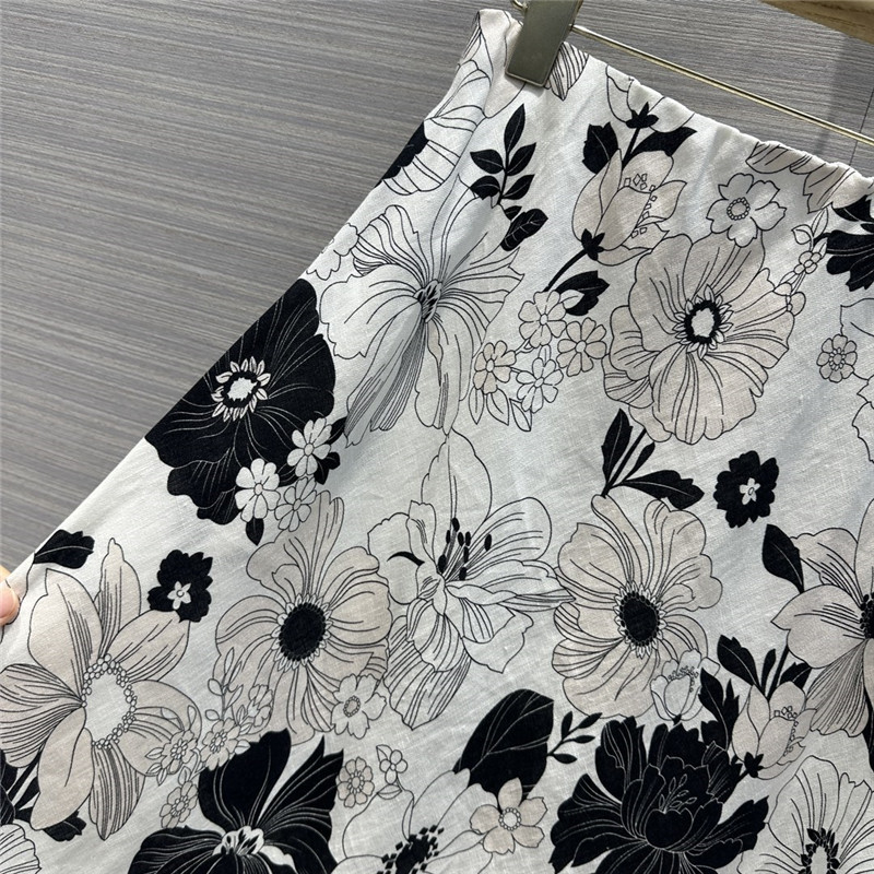 Zimm high-grade linen cotton A-line long skirt replica clothes