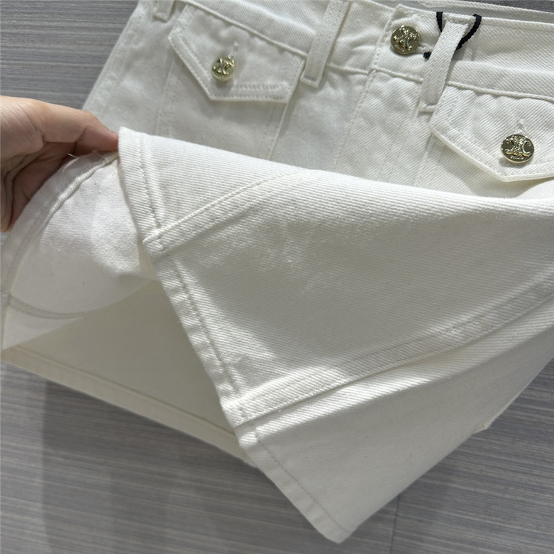 Ce1i*e washed denim mini skirt replica clothes