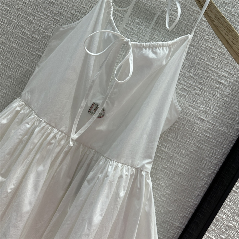 Dolce & Gabbana d&g backless white dress replica clothing