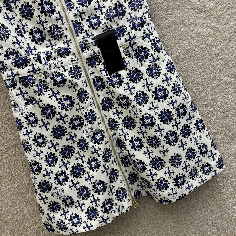 l0vis Vvtt0n lv vintage printed vest dress replicas clothes