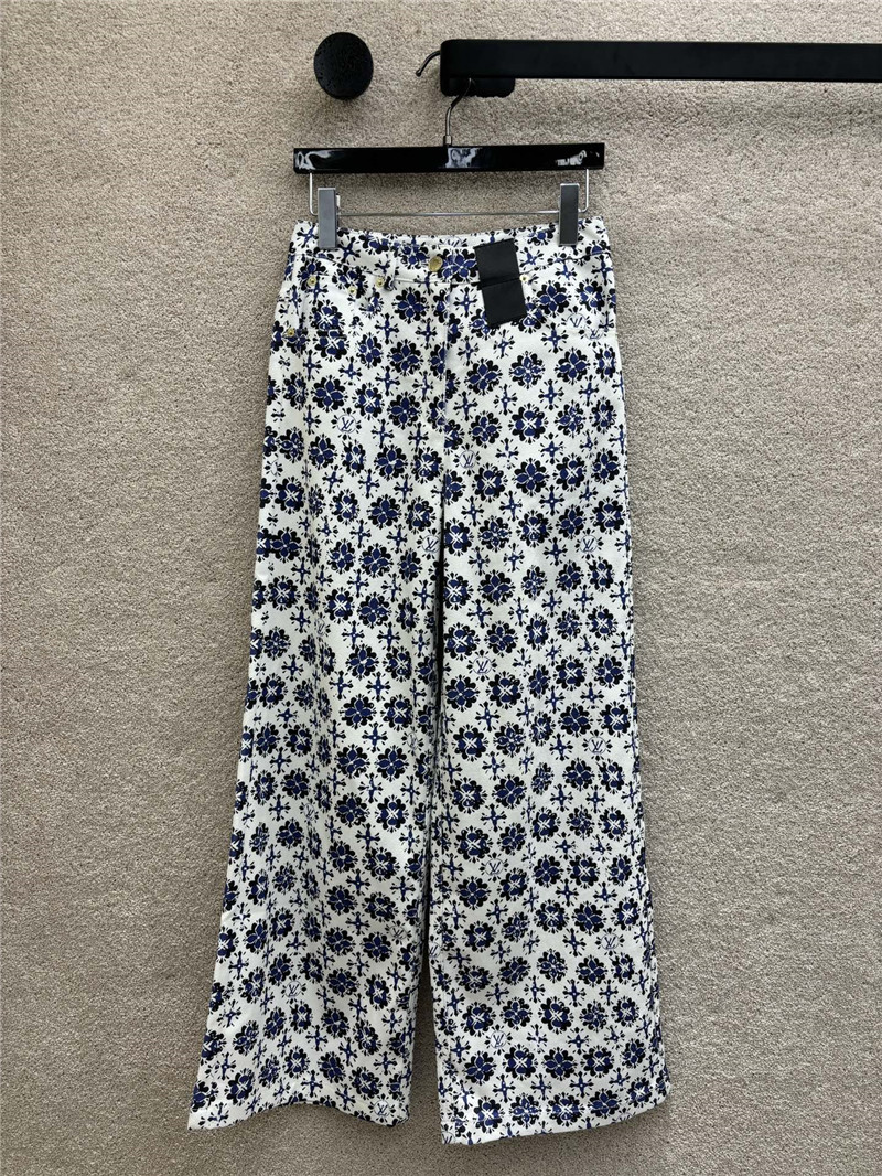 l0vis Vvtt0n lv high waist wide leg pants replica designer clothes