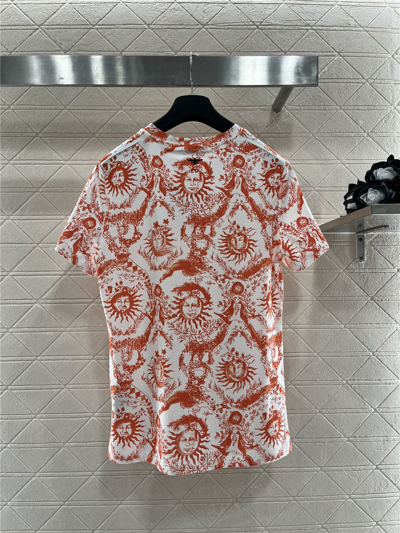 D10r sun print t-shirt replica designer clothes