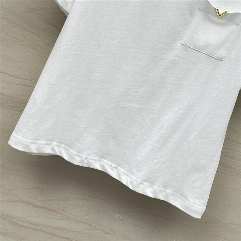 Va1e*ntin0 v logo cotton short sleeve t-shirt replica d&g clothing