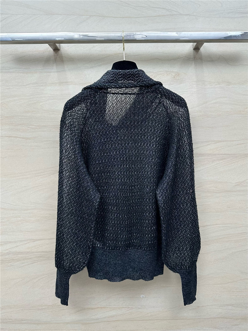 D10r black mohair ascot sweater