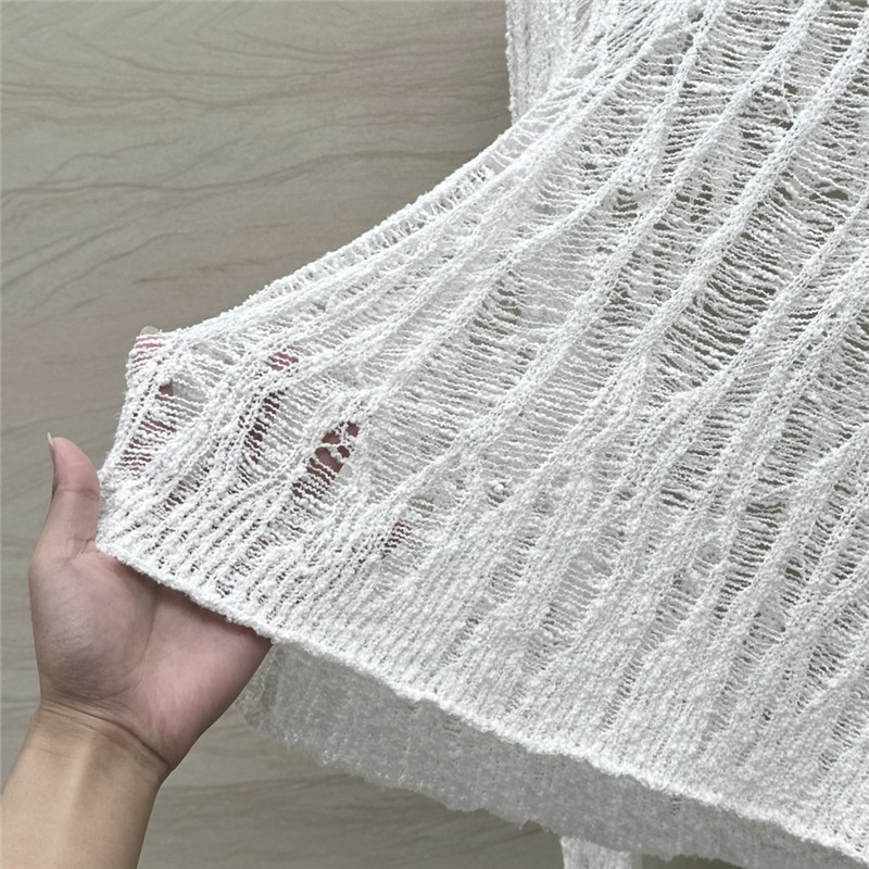 acne studios linen yarn hole crochet top replica clothes