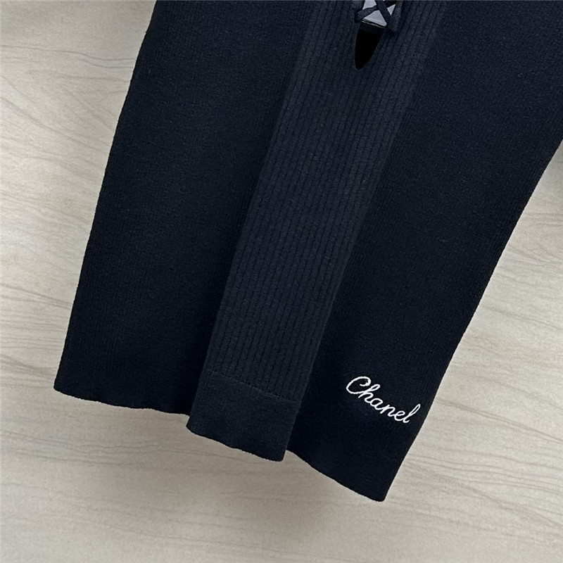 Ch**el knitted short-sleeved top replica d&g clothing