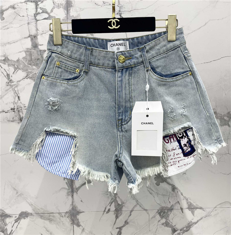 Ch**el heavy denim shorts replica d&g clothing