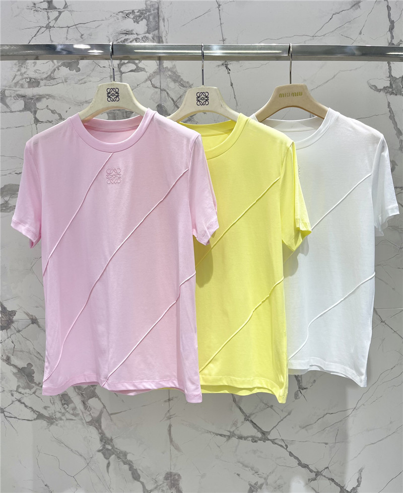 L0ew* new tencel round neck short sleeve replica designer clothes