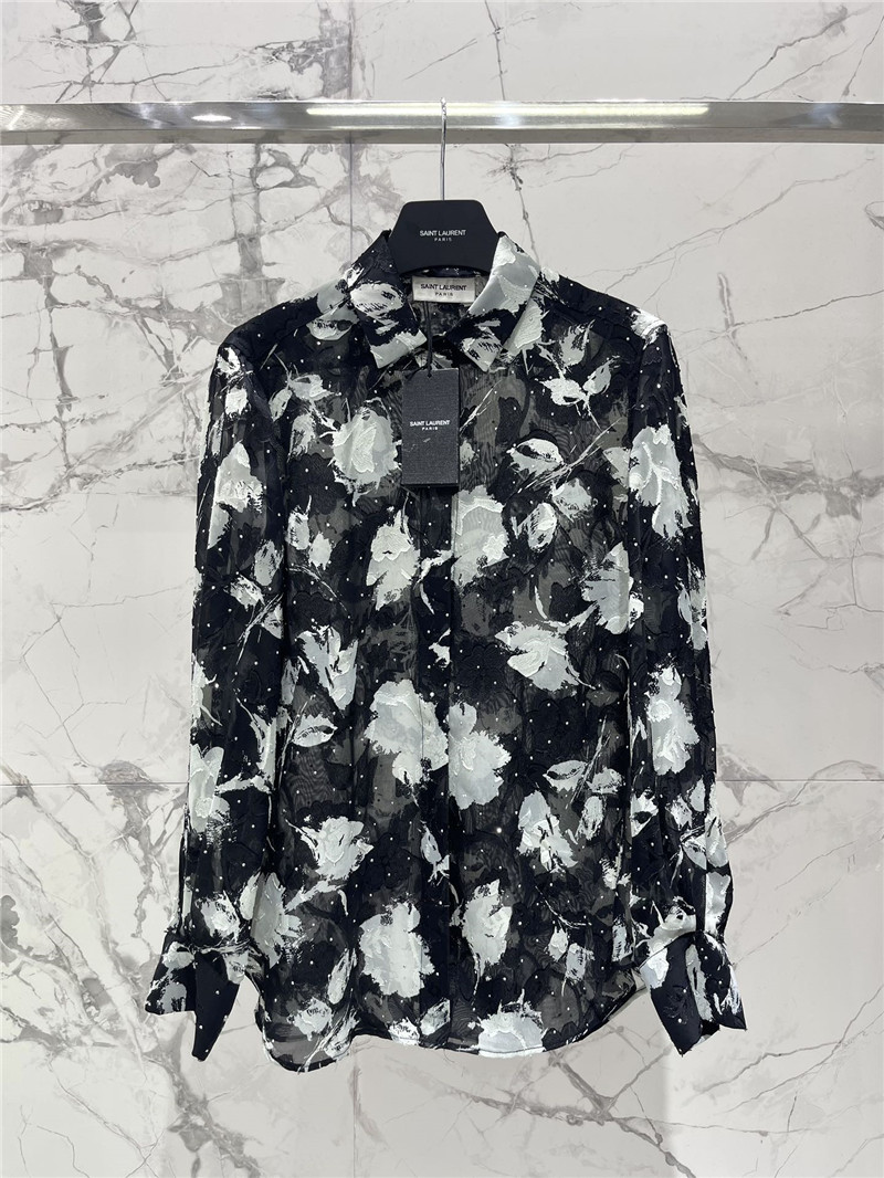 Y51 jacquard rhinestone shirt replica d&g clothing