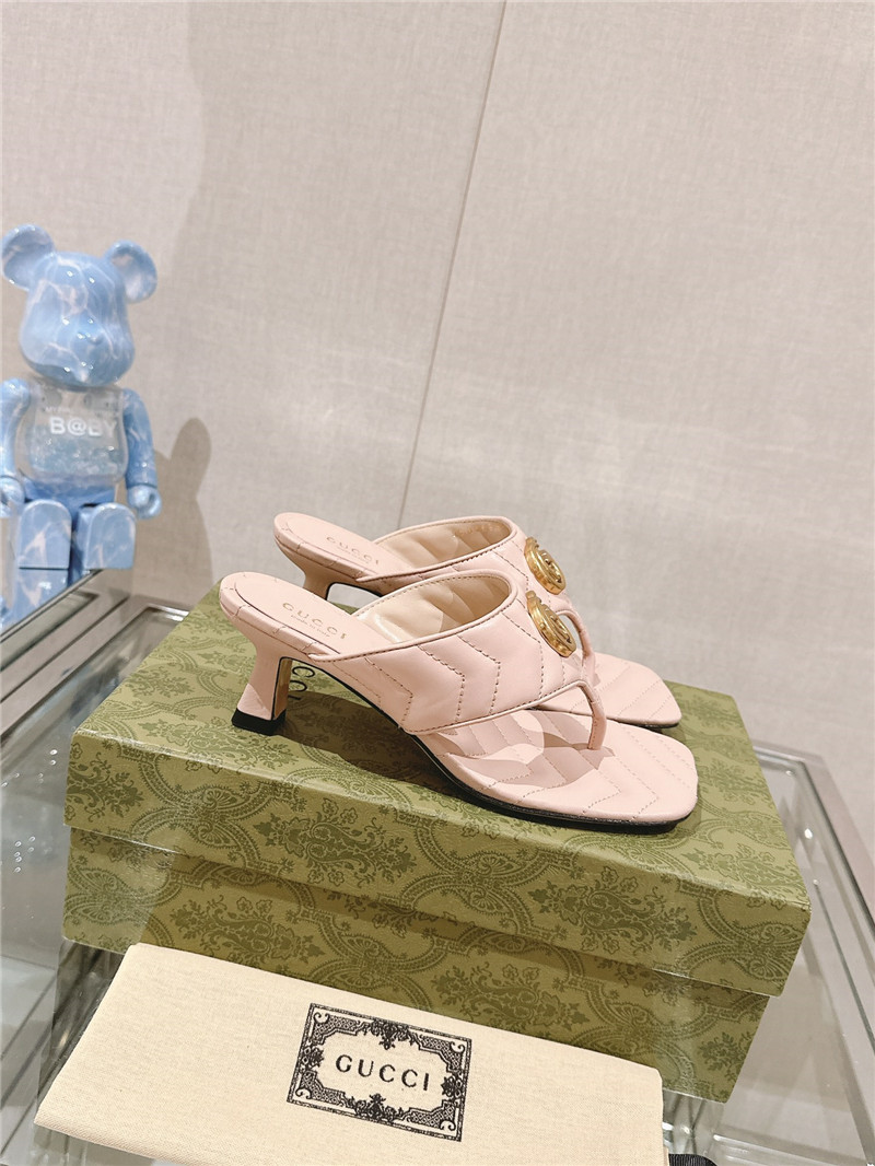 Gvc*1 gg 55mm matelassé mules beige