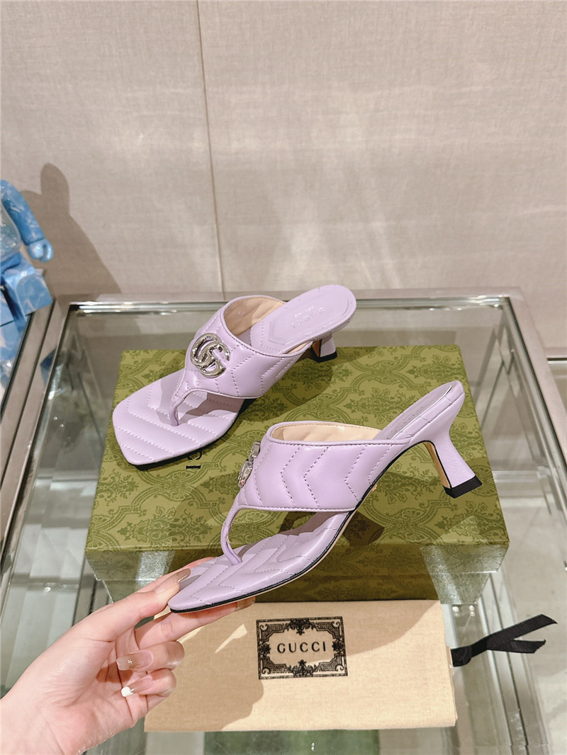 Gvc*1 gg 55mm matelassé mules purple