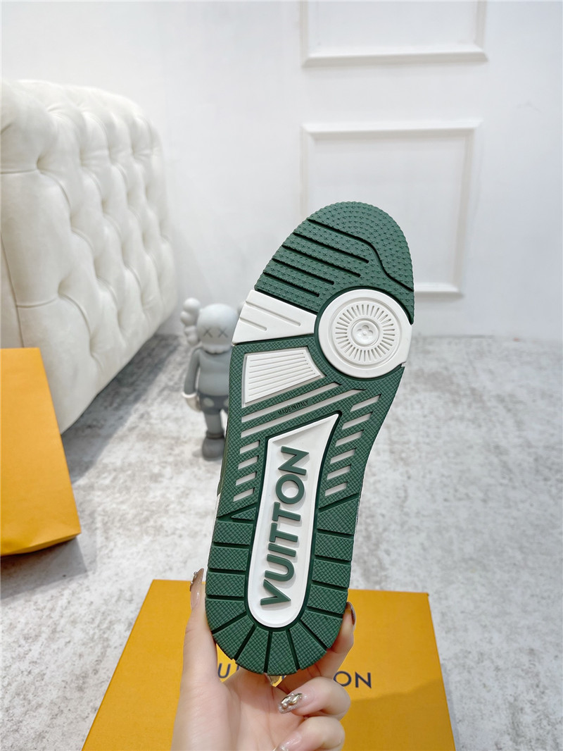 l0vis Vvtt0n green and white trainer sneakers