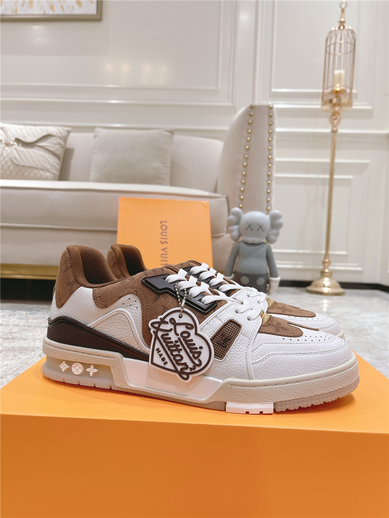 l0vis Vvtt0n white & brown sneakers for women